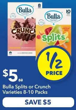 Ritchies Bulla splits or crunch varieties offer