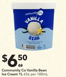 Ritchies Community co vanilla bean ice cream offer