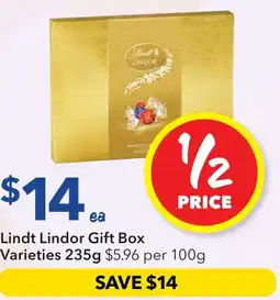 Ritchies Lindt lindor gift box varieties offer