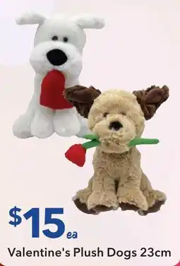Ritchies Valentine's plush dogs offer