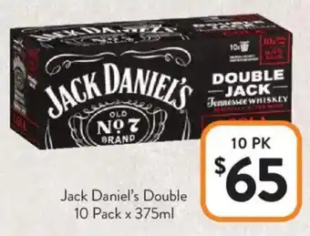 Foodworks Jack daniel's double offer