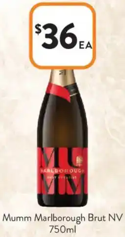 Foodworks Mumm marlborough brut nv offer