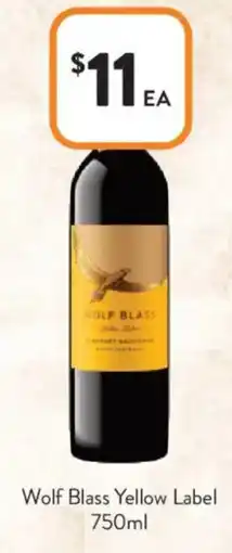 Foodworks Wolf Blass Yellow Label offer