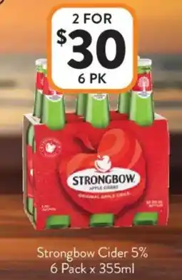 Foodworks Strongbow Cider 5% offer