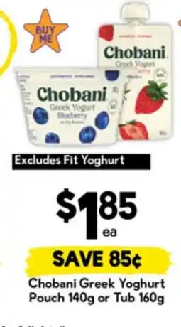 Drakes Chobani Greek Yoghurt Pouch or Tub offer