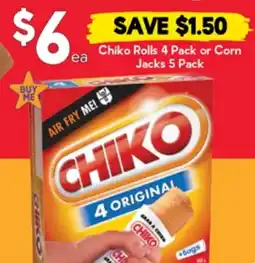 Drakes Chiko Rolls or Corn Jacks offer