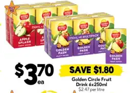 Drakes Golden circle fruit drink offer