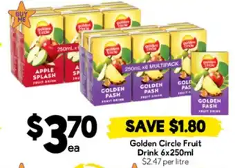Drakes Golden circle fruit drink offer