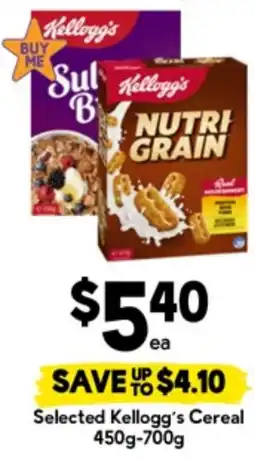 Drakes Selected kellogg's cereal offer