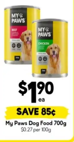 Drakes My paws dog food offer
