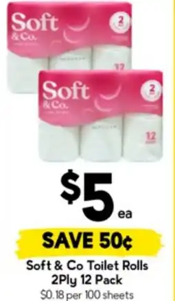 Drakes Soft & Co Toilet Rolls 2Ply offer