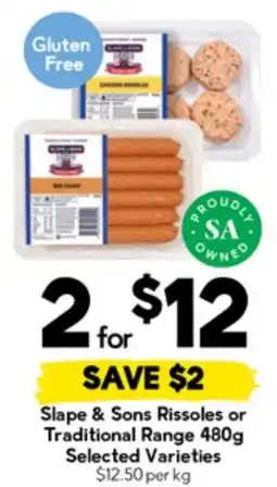 Drakes Slape & Sons Rissoles or Traditional Range offer