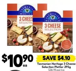 Drakes Tasmanian heritage 3 cheese selection platter offer