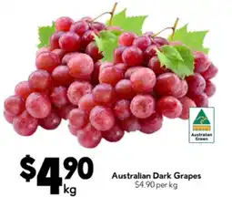Drakes Australian dark grapes offer