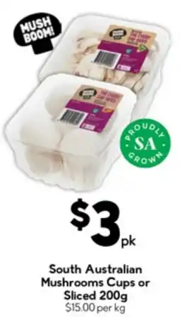Drakes South australian mushrooms cups or sliced offer