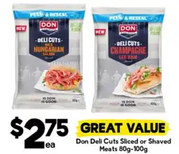 Drakes Don deli cuts sliced or shaved meats offer