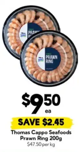 Drakes Thomas cappo seafoods prawn ring offer