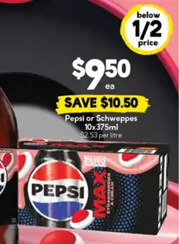 Drakes Pepsi or Schweppes offer