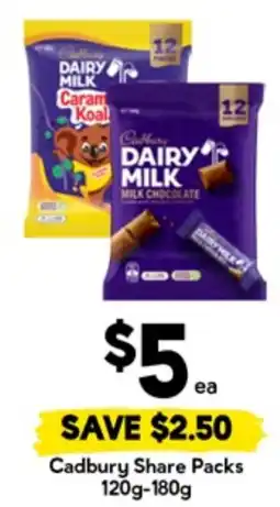 Drakes Cadbury share packs offer