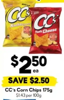 Drakes Cc's corn chips offer