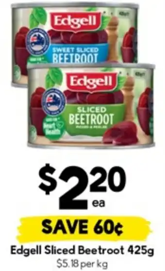 Drakes Edgell sliced beetroot offer