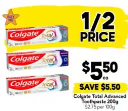Drakes Colgate Total Advanced Toothpaste offer