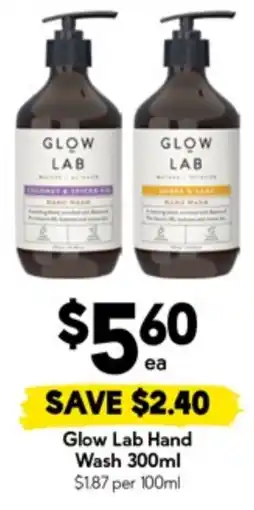 Drakes Glow lab hand wash offer
