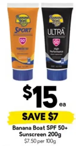 Drakes Banana boat spf 50+ sunscreen offer