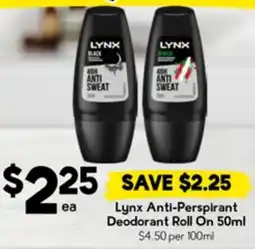 Drakes Lynx Anti-Perspirant Deodorant Roll On offer