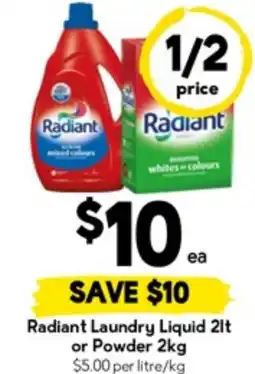 Drakes Radiant Laundry Liquid or Powder offer