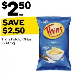 Woolworths Thins potato chips offer