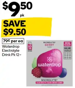 Woolworths Waterdrop electrolyte rapid drink offer