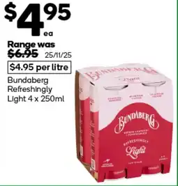 Woolworths Bundaberg refreshingly light offer