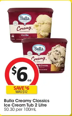 Coles Bulla Creamy Classics Vanilla Ice Cream offer