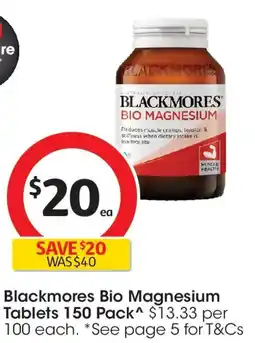 Coles Blackmores Bio Magnesium offer