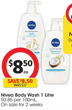 Coles Nivea Shower Indulgent Moisture Coconut offer