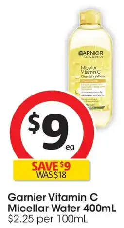 Coles Garnier Vitamin C Micellar Water offer
