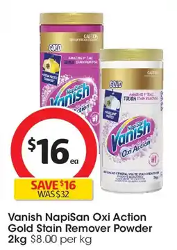 Coles Vanish Napisan Gold Colours Stain Remover offer