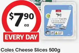 Coles Coles Tasty Light Cheese Slices offer