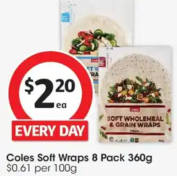 Coles Coles Wholemeal & Grain Soft Wraps offer