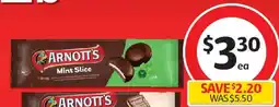 Coles Arnott's Chocolate Biscuits Mint Slice offer