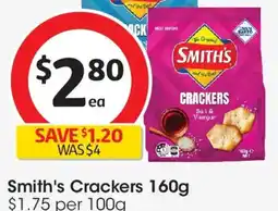 Coles Smith's Crackers Salt & Vinegar offer