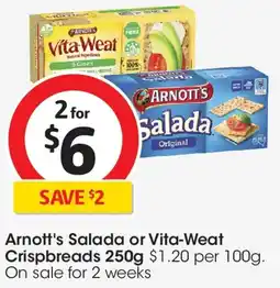 Coles Arnott's Salada Crispbread Original offer