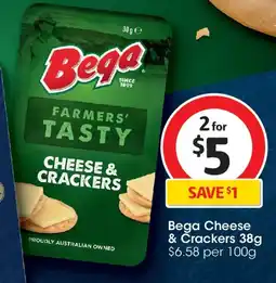 Coles Bega Tasty Cheese & Water Crackers offer