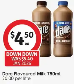 Coles Dare No Sugar Added Iced Coffee Double Espresso offer