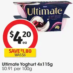 Coles Ultimate Yoghurt Black Cherry offer