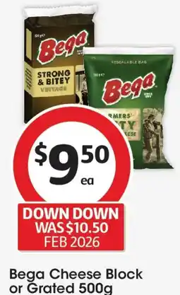 Coles Bega Cheese Strong & Bitey Vintage Block offer
