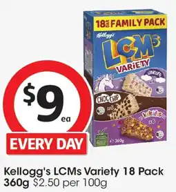 Coles Kellogg's Lcms Variety offer