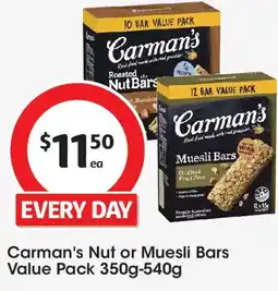 Coles Carman's Almond Hazelnut & Vanilla offer