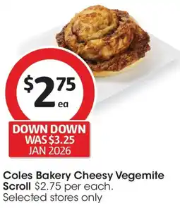 Coles Coles Cheesy Vegemite Scroll offer